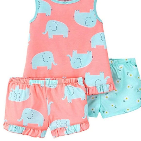 Carter's Other - NWt 2t 5t 5 4t 4 ELEPHANT carters pajamas summer match sisters EASTER birthday